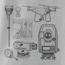 Geodet teodolit dron