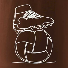 Futbalová lopta kopačka jedným ťahom