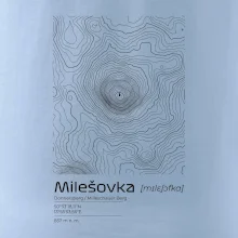 Milešovka - vrstevnice v obdĺžniku