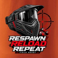 Paintballová maska – Respawn, Reload, Repeat