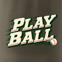 Play ball retro sportovní nápis