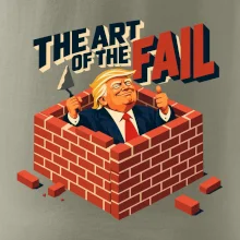 Donald Trump zazděný ve vlastní zdi