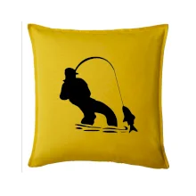 Rybár ťahajúce rybu