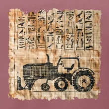 Egyptské hieroglyfy traktor