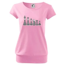 Šachové figúrky v rade - kreslené