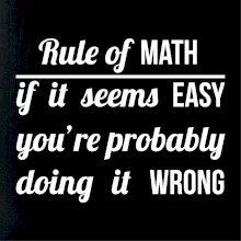 Rule of math
