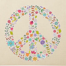 Peace symbol lístočky