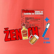 Tričko na rozlúčku s úlohami na chrbte + nápis ženích