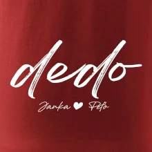 Dedo - tričko menami detí písacie písmo