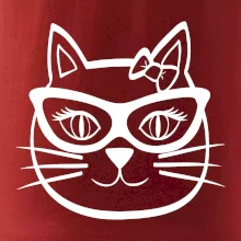 Mačacie dievča s okuliarmi