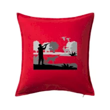 Lovec a stavač v lese