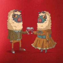 Alpaky s vínom pár