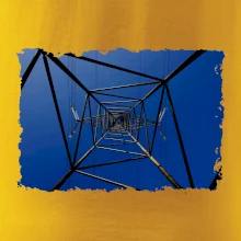 Stožiar vysokého napätia zospodu