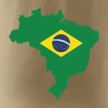 Brazília vlajka v mape