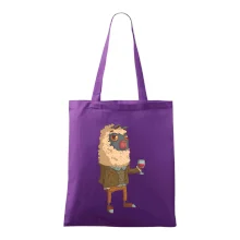 Alpaka s vínom muž