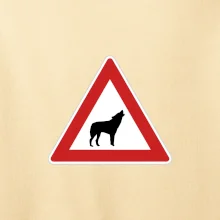 Dopravná značka - Pozor vlk