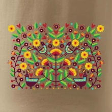 Folklór - farebne kvetiny obdĺžnik