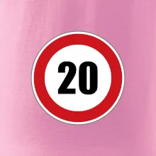 Dopravná značka - obmedzenie rýchlosti 20