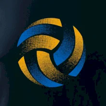 Volejbalová lopta raster farebný