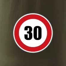 Dopravná značka - obmedzenie rýchlosti 30