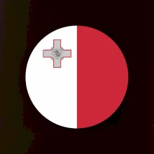 Vlajka Malta guľatá na prsník