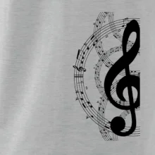 Husľový kľúč a noty