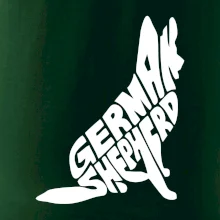 Nemecký ovčiak sediaci napis Nemecký ovčiak sediaci napis