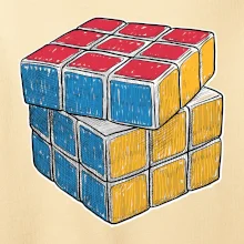 Rubikova kocka kreslená