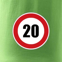 Dopravná značka - obmedzenie rýchlosti 20