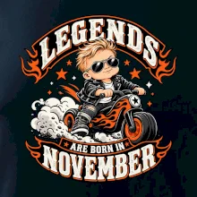 Legendy se rodí v listopadu malý motorkář na odrážedle