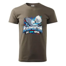 Bedmintonová raketa s košíčkom eat sleep repeat