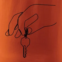 Kľúče a ruka jedným ťahom