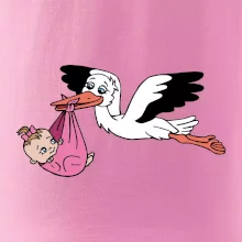 Bocian a bábätko - dievča (Hana-creative)