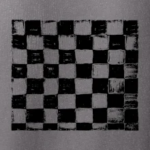 Šachovnica čierna kreslená