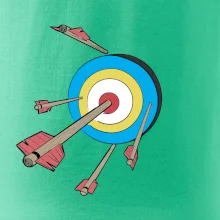 Šípy vo farebnom terči Šípy vo farebnom terči