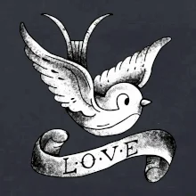 Love holubica - kreslená