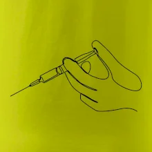 Ruka a injekcia jedným ťahom