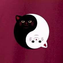 Mačky jin jang farebné