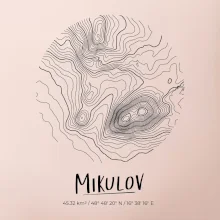 Mikulov - vrstevnice v kruhu