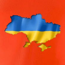 Ukrajina vlajka mapa