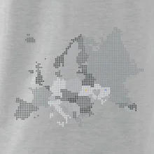 Mapa Európy - srdce v Ukrajine Mapa Európy - srdce v Ukrajine