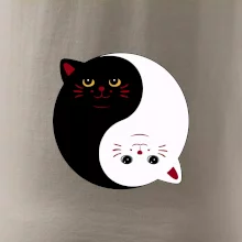 Mačky jin jang farebné