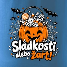 Sladkosť alebo žart tekvicový košík