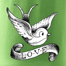 Love holubica - kreslená