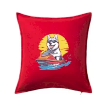 Husky na vodnom skútri