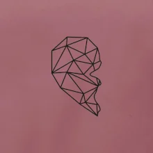 Párový motív srdca geometrie - ONA