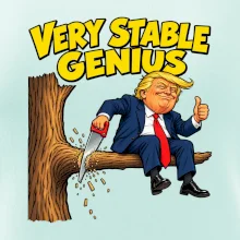Donald Trump řeže vlastní větev Very stable genius