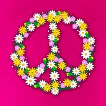 Peace symbol margaréty