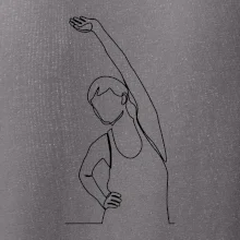 Preťahujúca sa žena jedným ťahom