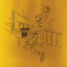 Basketbalista jedným ťahom - výskok Basketbalista jedným ťahom - výskok